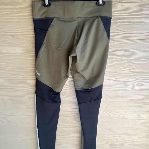 Awesome VS Pink Green Athletic Leggings Large Excellent Condition - Picture 2 of 5